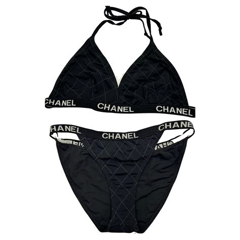 black and white chanel bikini|Chanel ready to wear.